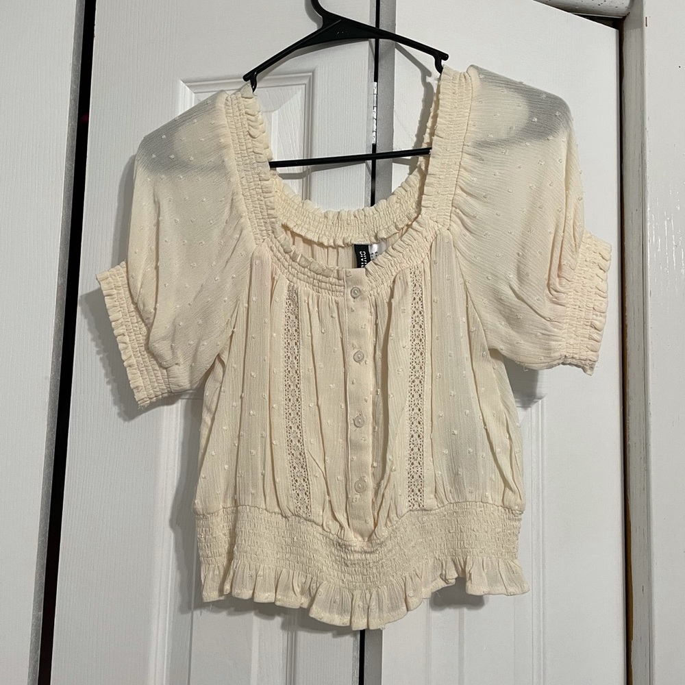H&M button up top